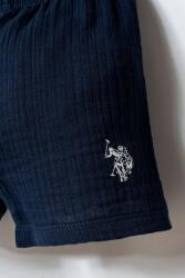 U.S. Polo Assn. Erkek Bebek Müslin Şort Gömlek Takım %100 Pamuk Yazlık Nefes Alan 2’li Kombin - 5