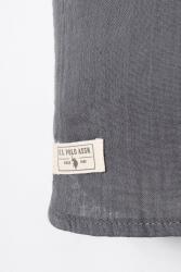 U.S. Polo Assn. Erkek Bebek Müslin Şort Gömlek Takım %100 Pamuk Yazlık Nefes Alan 2’li Kombin - 7