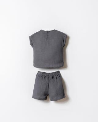 U.S. Polo Assn. Erkek Bebek Müslin Şort Gömlek Takım %100 Pamuk Yazlık Nefes Alan 2’li Kombin - 9