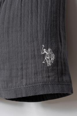 U.S. Polo Assn. Erkek Bebek Müslin Şort Gömlek Takım %100 Pamuk Yazlık Nefes Alan 2’li Kombin - 10