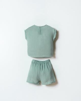 U.S. Polo Assn. Erkek Bebek Müslin Şort Gömlek Takım %100 Pamuk Yazlık Nefes Alan 2’li Kombin - 13