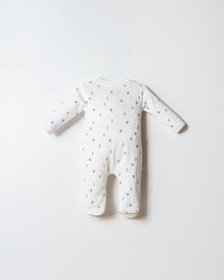 U.S. Polo Assn. Erkek Bebek Patikli Tulum %100 Pamuk İnterlok Örme Fermuarlı Yenidoğan Bebek Tulum - 4