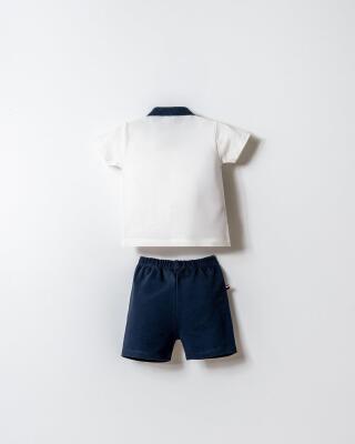 U.S. Polo Assn. Erkek Bebek Polo Yaka Pike T-Shirt Şort Takım %100 Pamuk Yazlık 2’li Set  - 4