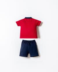 U.S. Polo Assn. Erkek Bebek Polo Yaka Pike T-Shirt Şort Takım %100 Pamuk Yazlık 2’li Set  - 9