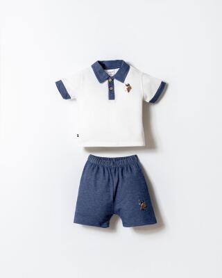 U.S. Polo Assn. Erkek Bebek Polo Yaka Şort Takım %100 Pamuk Pike T-Shirt & İki İplik Şort - 1