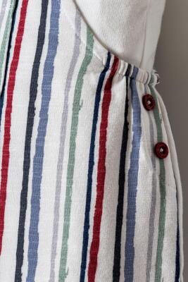 U.S. Polo Assn. Erkek Bebek Salopet Takım Çizgili Bahçıvan Tulum T-Shirt Set  - 5