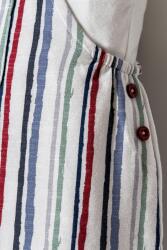 U.S. Polo Assn. Erkek Bebek Salopet Takım Çizgili Bahçıvan Tulum T-Shirt Set  - 5