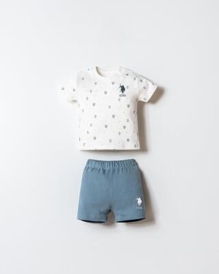 U.S. Polo Assn. Erkek Bebek Şort T-Shirt Takım %100 Pamuk - 1