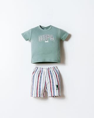 U.S. Polo Assn. Erkek Bebek Şort T-Shirt Takım %100 Pamuk - 1