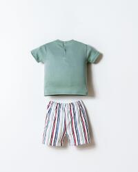 U.S. Polo Assn. Erkek Bebek Şort T-Shirt Takım %100 Pamuk - 4