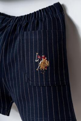 U.S. Polo Assn. Erkek Bebek Şort T-Shirt Takım %100 Pamuk Esnek Şortlu Yazlık Bebek Takımı - 3