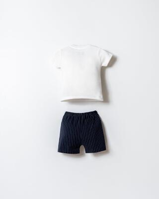 U.S. Polo Assn. Erkek Bebek Şort T-Shirt Takım %100 Pamuk Esnek Şortlu Yazlık Bebek Takımı - 4