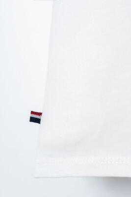 U.S. Polo Assn. Erkek Bebek Şort T-Shirt Takım %100 Pamuk Süprem Üst İnterlok Şort Çizgili Lacivert Beyaz Yazlık Alt Üst Takım - 5