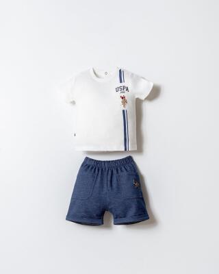 U.S. Polo Assn. Erkek Bebek Şort T-Shirt Takım %100 Pamuk Yazlık Bebek Takımı - 1
