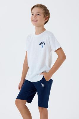 U.S. Polo Assn. Erkek Çocuk %100 Pamuk Bermuda Takımı – Yazlık Günlük Rahat Kesim - 2