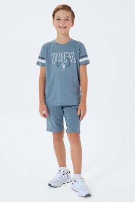 U.S. Polo Assn. Erkek Çocuk %100 Pamuk Bermuda Takımı – Yazlık Günlük Rahat Kesim - 1