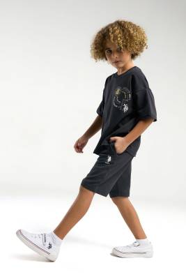U.S. Polo Assn. - U.S. Polo Assn Erkek Çocuk Bermuda Takım, İki İplik Dokuma %100 Pamuk (1)