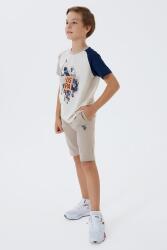 U.S. Polo Assn Erkek Çocuk Şortlu Takım %100 Pamuk Yazlık Bisiklet Yaka Tişört & Bermuda Şort Takım (1)