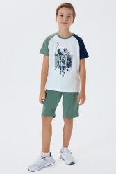 U.S. Polo Assn Erkek Çocuk Şortlu Takım %100 Pamuk Yazlık Bisiklet Yaka Tişört & Bermuda Şort Takım - 8