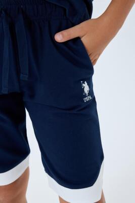 U.S. Polo Assn Erkek Çocuk Şortlu Takım %100 Pamuk Yazlık Tişört & Bermuda Şort Takım - 3