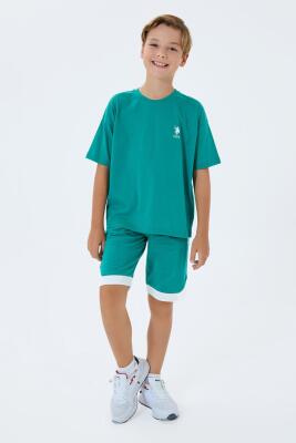 U.S. Polo Assn Erkek Çocuk Şortlu Takım %100 Pamuk Yazlık Tişört & Bermuda Şort Takım - 9