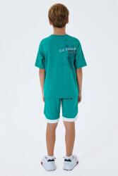 U.S. Polo Assn Erkek Çocuk Şortlu Takım %100 Pamuk Yazlık Tişört & Bermuda Şort Takım - 10