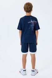 U.S. Polo Assn Erkek Çocuk Şortlu Takım %100 Pamuk Yazlık Tişört & Bermuda Şort Takım - 6