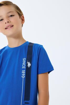 U.S. Polo Assn Erkek Çocuk Şortlu Takım %100 Pamuk Yazlık Tişört & Cepli Bermuda Şort Takım - 13