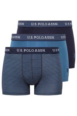U.S. Polo Assn. - U.S. Polo Assn. Erkek Modal 3'lü Erkek Boxer, %47 modal %47 pamuk %6 likra