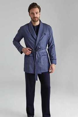 U.S. Polo Assn. Erkek Pijama Set, Çeyizlik Ropdöşambır Set, Kutulu 5 Parça Pijama Set - 2