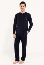 U.S. Polo Assn. Erkek Pijama Set, Çeyizlik Ropdöşambır Set, Kutulu 5 Parça Pijama Set - 4