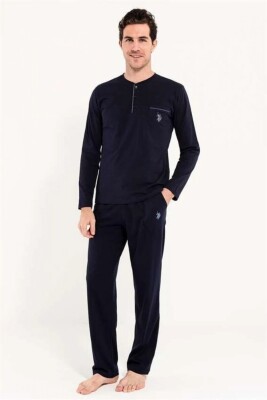 U.S. Polo Assn. Erkek Pijama Set, Çeyizlik Ropdöşambır Set, Kutulu 5 Parça Pijama Set - 4