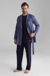 U.S. Polo Assn. Erkek Pijama Set, Çeyizlik Ropdöşambır Set, Kutulu 5 Parça Pijama Set - 5