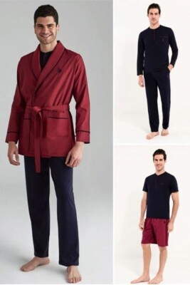 U.S. Polo Assn. Erkek Pijama Set, Çeyizlik Ropdöşambır Set, Kutulu 5 Parça Pijama Set - 6