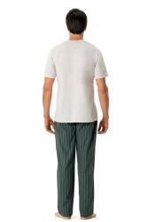 U.S. Polo Assn. Erkek Pijama Takım, Alt Çizgili Üst Düz Renk - 6