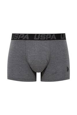 U.S. Polo Assn. - U.S. Polo Assn. Erkek Siyah Antrasit Baskılı 3'lü Erkek Boxer, %95 pamuk %5 likra (1)