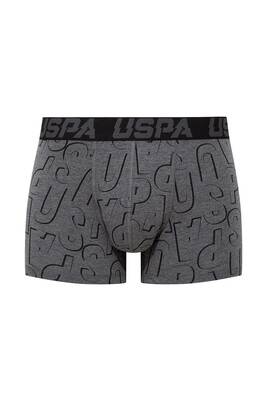 U.S. Polo Assn. Erkek Siyah Antrasit Baskılı 3'lü Erkek Boxer, %95 pamuk %5 likra - 4
