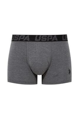 U.S. Polo Assn. Erkek Siyah Antrasit Ve Uspa Baskılı 3'lü Boxer - 2