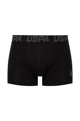U.S. Polo Assn. Erkek Siyah Antrasit Ve Uspa Baskılı 3'lü Boxer - 3