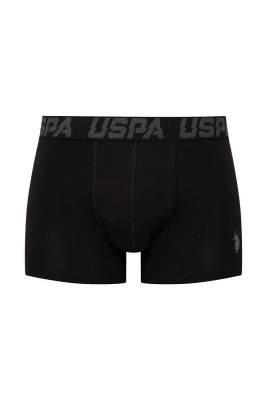 U.S. Polo Assn. Erkek Siyah Antrasit Ve Uspa Baskılı 3'lü Boxer - 3