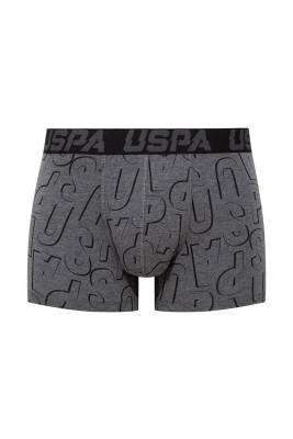 U.S. Polo Assn. Erkek Siyah Antrasit Ve Uspa Baskılı 3'lü Boxer - 4