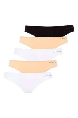 U.S. Polo Assn. - U.S. Polo Assn. Kadın 5'li Modal String, %47 modal %47 pamuk, %elastan