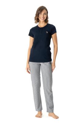 U.S. Polo Assn. Kadın Kısakol Pijama Takım - 1