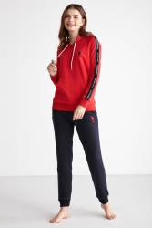 U.S. POLO ASSN. Kadın, Lisanslı, Kapşonlu Eşofman Takım, %100 Pamuk - Thumbnail