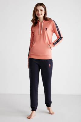 U.S. POLO ASSN. Kadın, Lisanslı, Kapşonlu Eşofman Takım, %100 Pamuk - 4