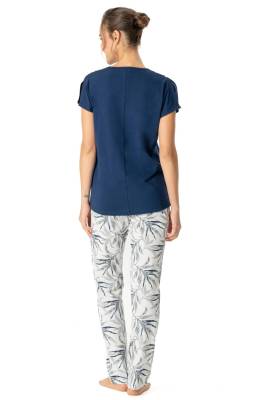 U.S. Polo Assn. - U.S. Polo Assn. Kadın V Yaka Yazlık Pijama Takım, %100 Pamuk (1)
