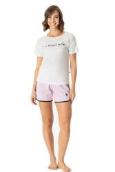 U.S. Polo Assn. Kadın Yazı Baskılı T-shirt ve Şort Takım, %100 Pamuk - 2