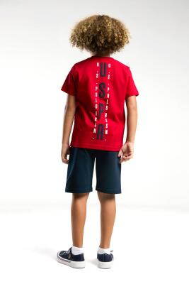 U.S. Polo Assn Kids %100 Pamuk / %100 Cotton ERKEK ÇOCUK BERMUDA TAKIM - 5