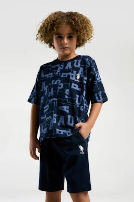U.S. Polo Assn Kids %100 Pamuk / %100 Cotton ERKEK ÇOCUK BERMUDA TAKIM - 1