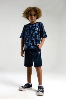 U.S. Polo Assn Kids %100 Pamuk / %100 Cotton ERKEK ÇOCUK BERMUDA TAKIM - 4